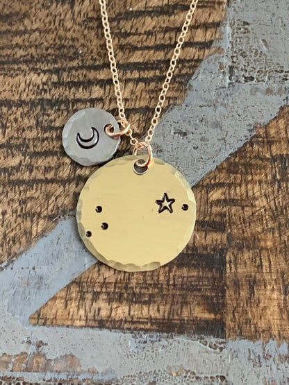 Zodiac Jewelry Gold Constellation Necklace Zodiac Necklace Celestial Jewelry Aries Necklace Gift for her Zodiac Gift Aries Jewelry