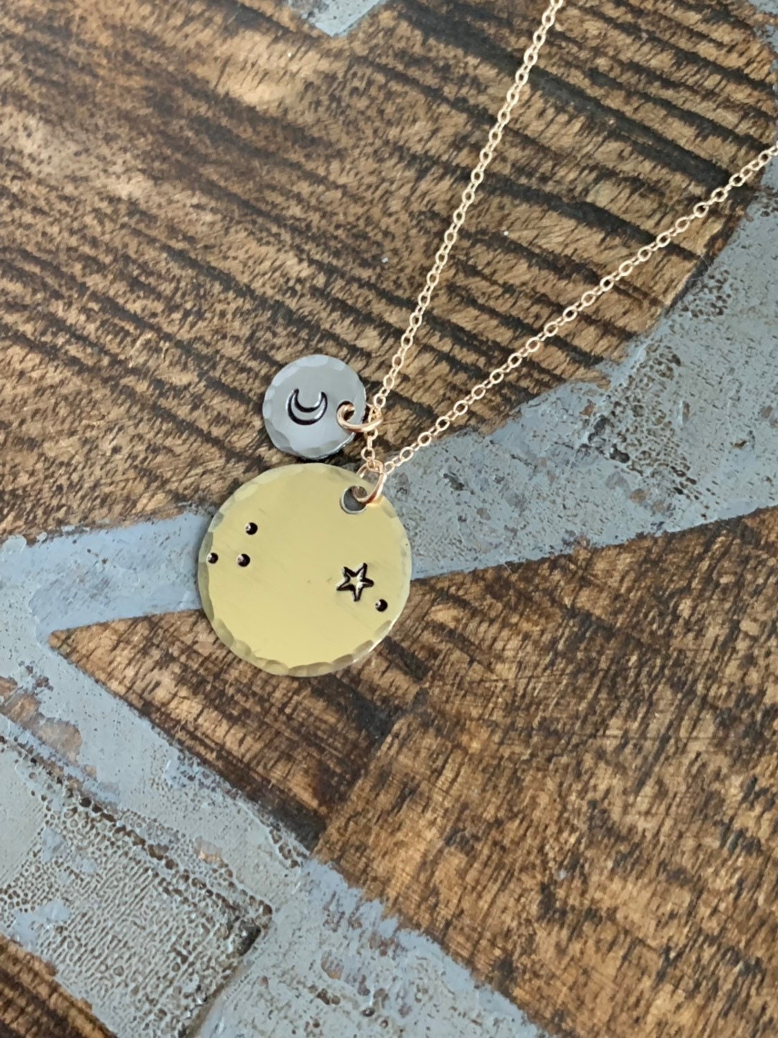 Zodiac Jewelry Gold Constellation Necklace Zodiac Necklace Celestial Jewelry Aries Necklace Gift for her Zodiac Gift Aries Jewelry