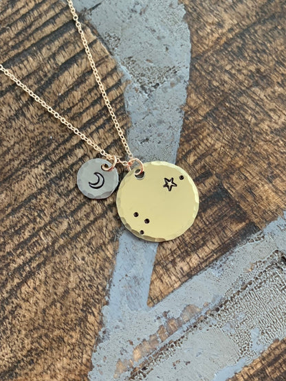 Zodiac Jewelry Gold Constellation Necklace Zodiac Necklace Celestial Jewelry Aries Necklace Gift for her Zodiac Gift Aries Jewelry