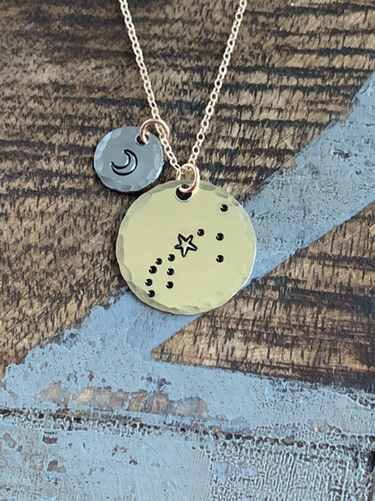 Zodiac Jewelry Gold Constellation Necklace Zodiac Necklace Celestial Jewelry Pisces Necklace Gift for her Zodiac Gift Pisces Jewelry