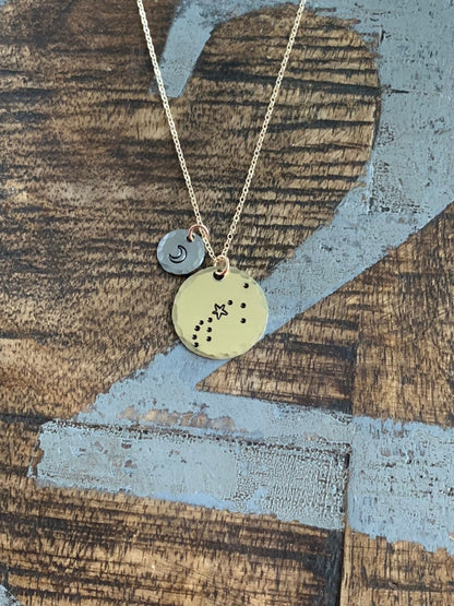 Zodiac Jewelry Gold Constellation Necklace Zodiac Necklace Celestial Jewelry Pisces Necklace Gift for her Zodiac Gift Pisces Jewelry