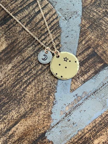 Zodiac Jewelry Gold Constellation Necklace Zodiac Necklace Celestial Jewelry Gemini Necklace Gift for her Zodiac Gift Gemini Jewelry