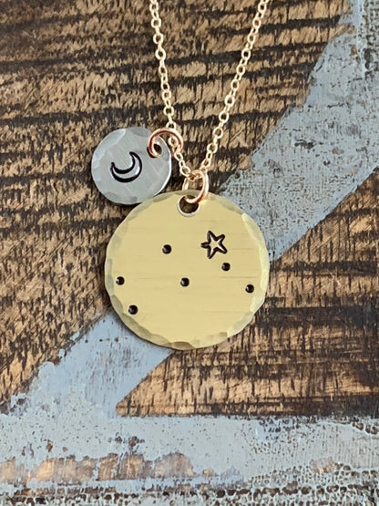Zodiac Jewelry Gold Constellation Necklace Zodiac Necklace Celestial Jewelry Gemini Necklace Gift for her Zodiac Gift Gemini Jewelry