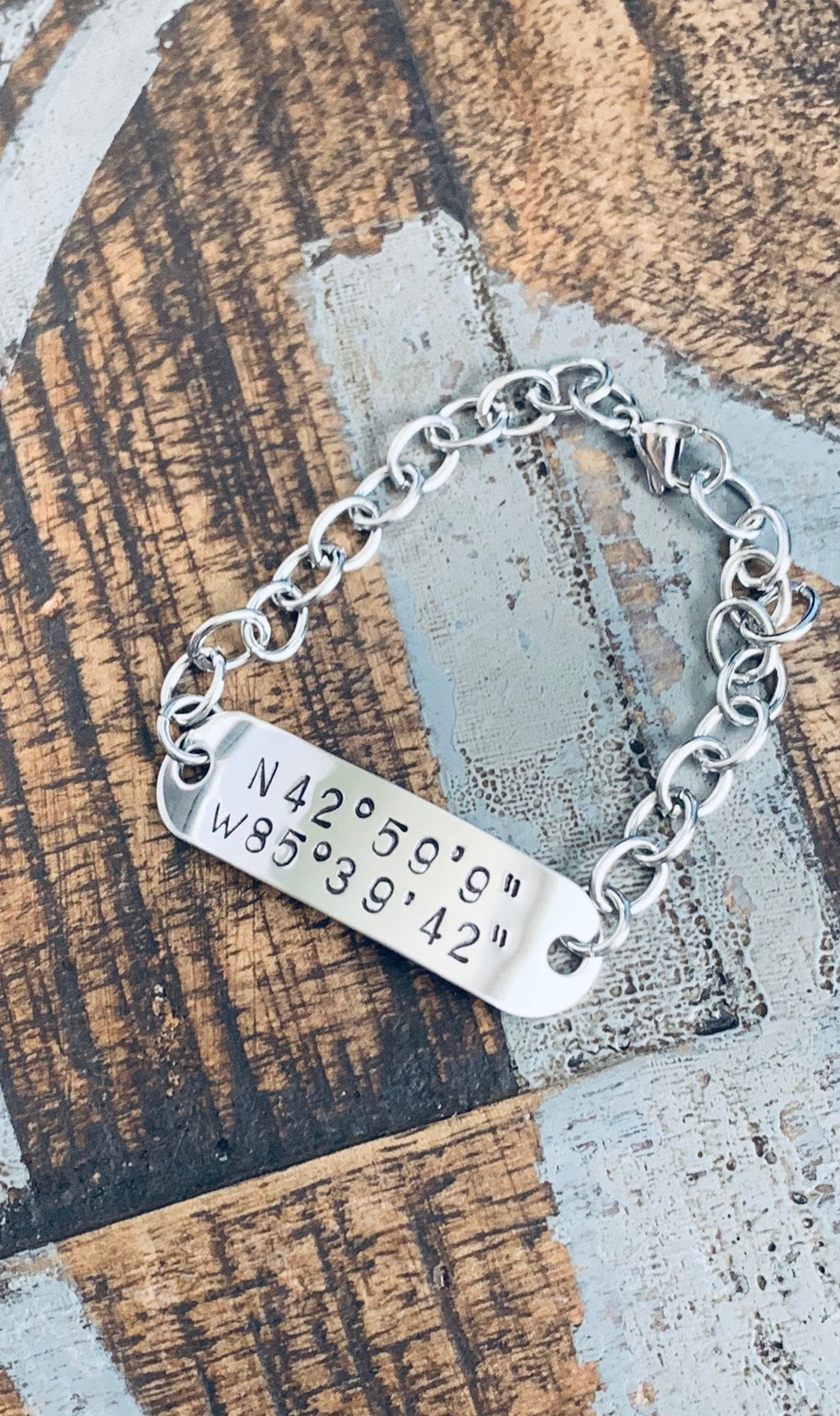 Coordinates bracelet Stainless Steel location bracelet latitude longitude bracelet long distance gift couple coordinates bracelet for men