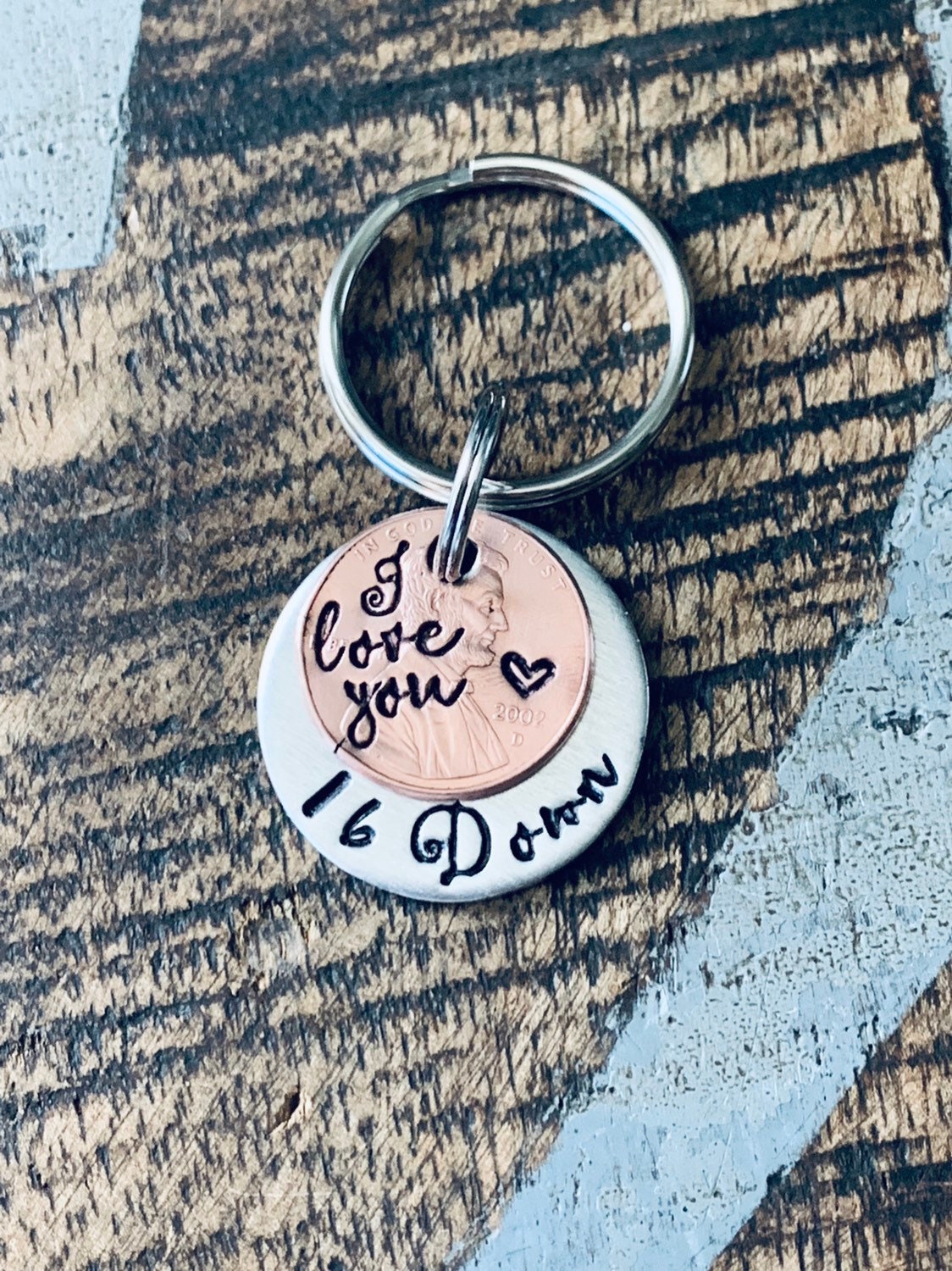 2003 Keychain Custom Keychain 16 year anniversary gift for him Custom Boyfriend Gift Anniversary Keychain Personalized Keychain Bar Keychain