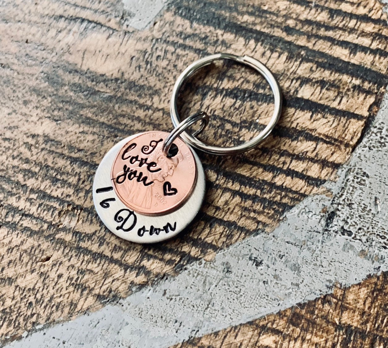 2003 Keychain Custom Keychain 16 year anniversary gift for him Custom Boyfriend Gift Anniversary Keychain Personalized Keychain Bar Keychain