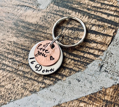 2003 Keychain Custom Keychain 16 year anniversary gift for him Custom Boyfriend Gift Anniversary Keychain Personalized Keychain Bar Keychain