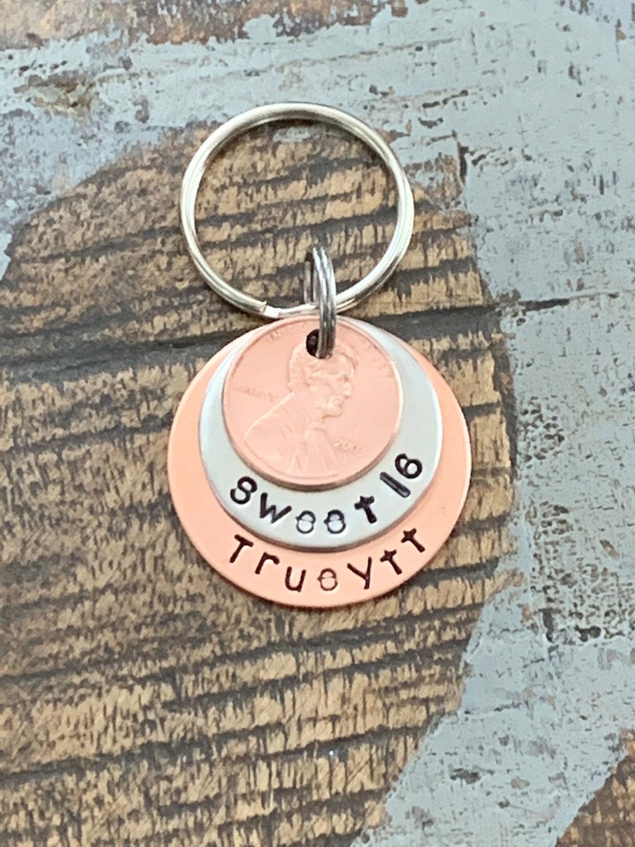 Sweet 16 Birthday Copper 2006 Penny Keychain New Car Keychain 16th Birthday Gift New Driver Gift