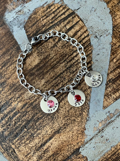 Name Charm Bracelet Personalized Grandma Bracelet Grandma Jewelry Mom Bracelet Gift from Grandkids Custom Grandma Gift