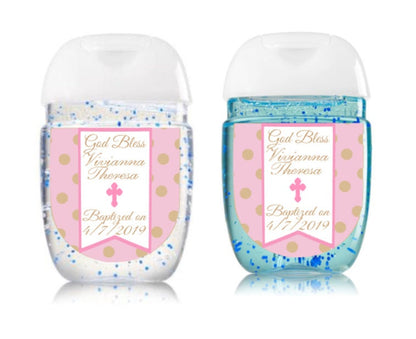 Baptism Hand Sanitizer Labels Baptism favor labels First Communion hand sanitizer labels Christening Favors Dedication hand sanitizer label