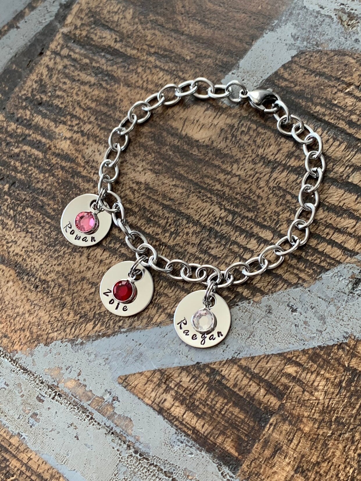 Name Charm Bracelet Personalized Grandma Bracelet Grandma Jewelry Mom Bracelet Gift from Grandkids Custom Grandma Gift