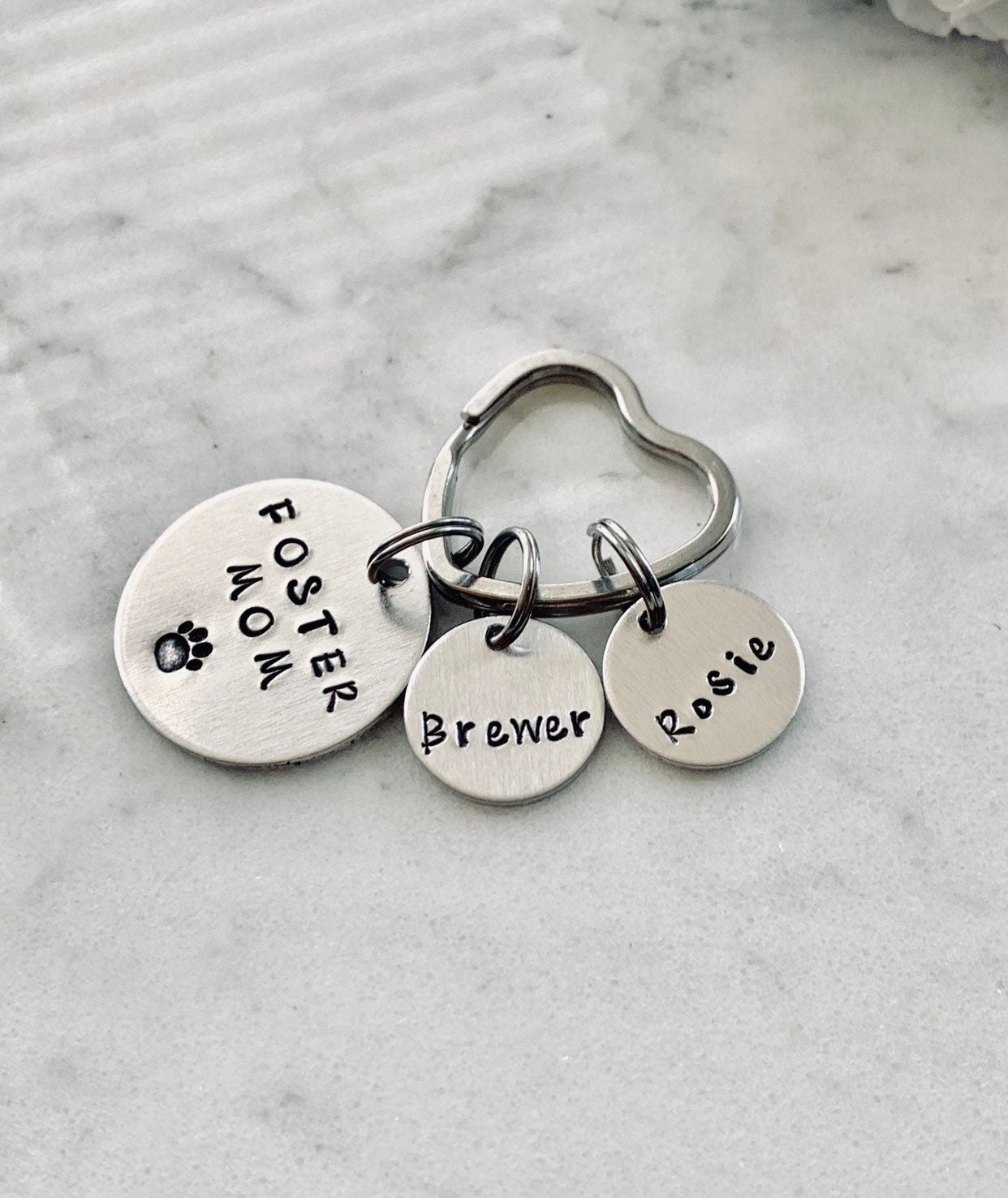 Dog Foster Mom keychain Foster parent gift Foster Family gift Foster Parent Gift Foster Mom gift Foster care jewelry Guardian Parent Gift