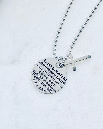 Boys Necklace Boys Necklace Boys Jewelry Cross Necklace Toddler Jewelry Boy Birthday Gift Son Easter Gift Trust In the Lord