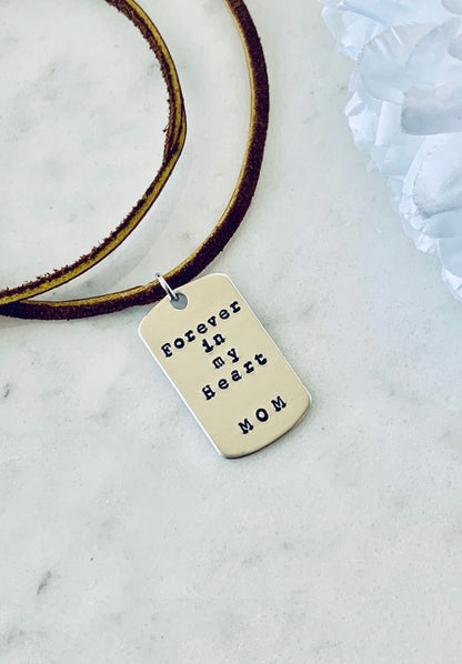 Sympathy Gift Forever In My Heart Necklace Loss of a Loved one RIP Never Forgotten In loving memory Memorial Necklace Memorial Keepsake