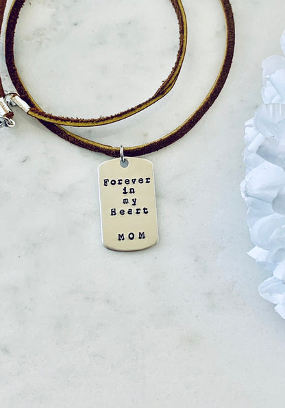 Sympathy Gift Forever In My Heart Necklace Loss of a Loved one RIP Never Forgotten In loving memory Memorial Necklace Memorial Keepsake