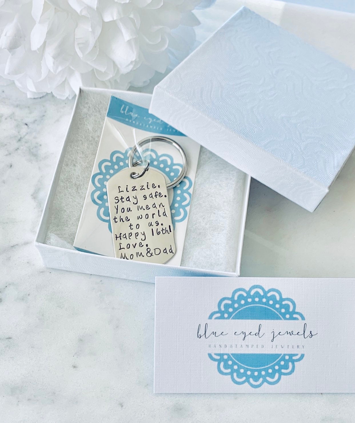 Quote Keychain Special Message Keychain Handstamped Keychain Personalized Keychain Custom Keychain Silver Keychain Gift Keychain