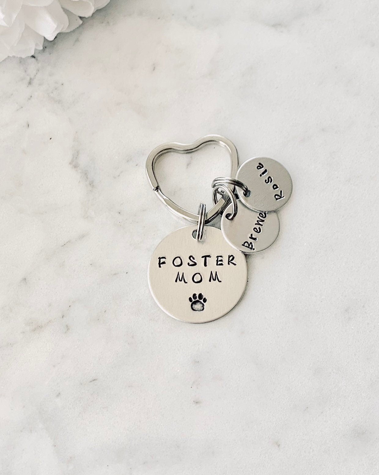 Dog Foster Mom keychain Foster parent gift Foster Family gift Foster Parent Gift Foster Mom gift Foster care jewelry Guardian Parent Gift