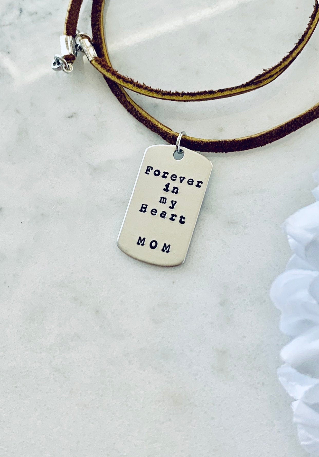 Sympathy Gift Forever In My Heart Necklace Loss of a Loved one RIP Never Forgotten In loving memory Memorial Necklace Memorial Keepsake