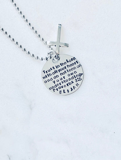 Boys Necklace Boys Necklace Boys Jewelry Cross Necklace Toddler Jewelry Boy Birthday Gift Son Easter Gift Trust In the Lord