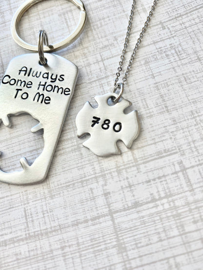 Always Come Home To Me Keychain Personalized Firefighter Wife Necklace Fireman Wife Jewelry Firefighter Girlfriend Necklace Firefighter Wife