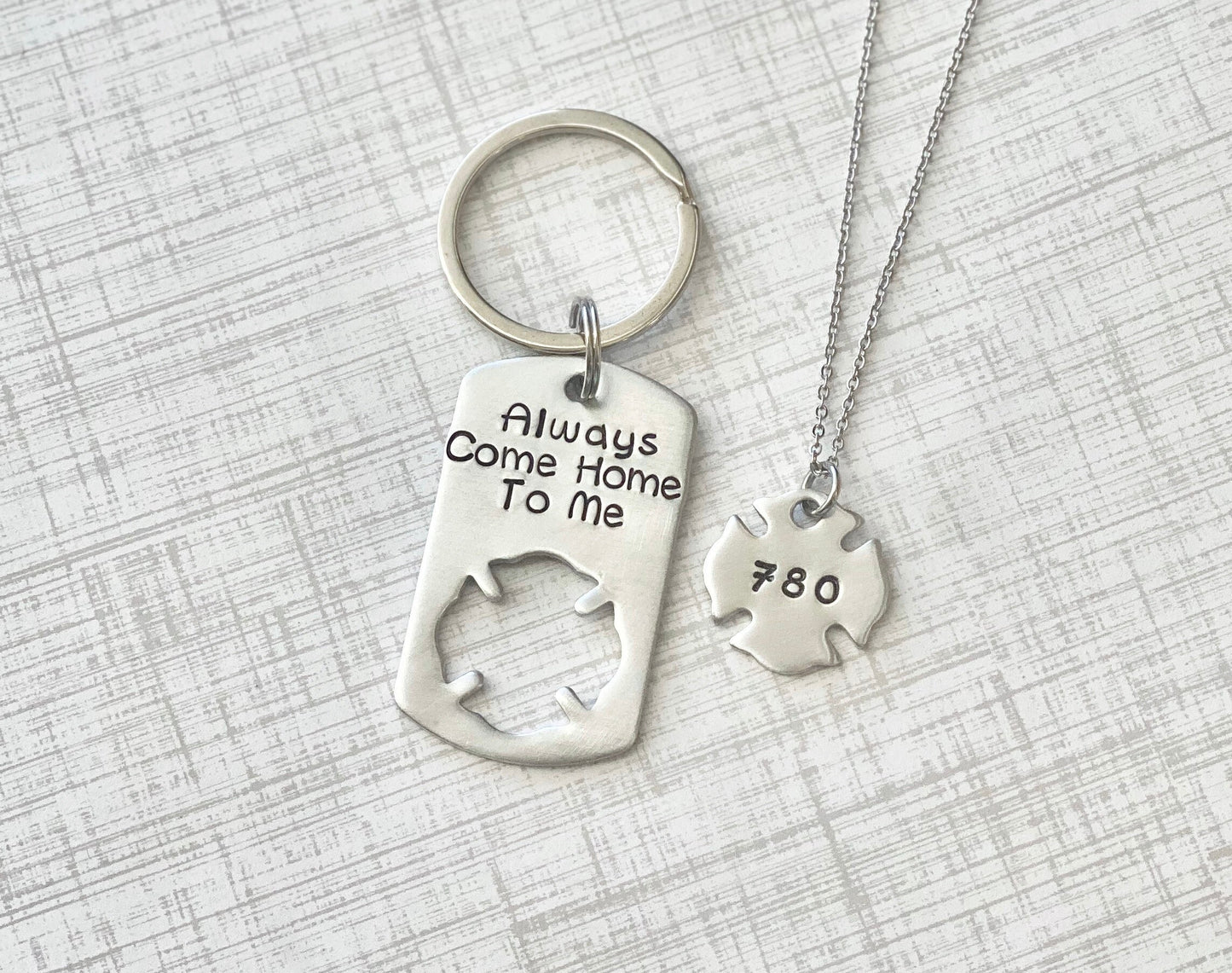 Always Come Home To Me Keychain Personalized Firefighter Wife Necklace Fireman Wife Jewelry Firefighter Girlfriend Necklace Firefighter Wife