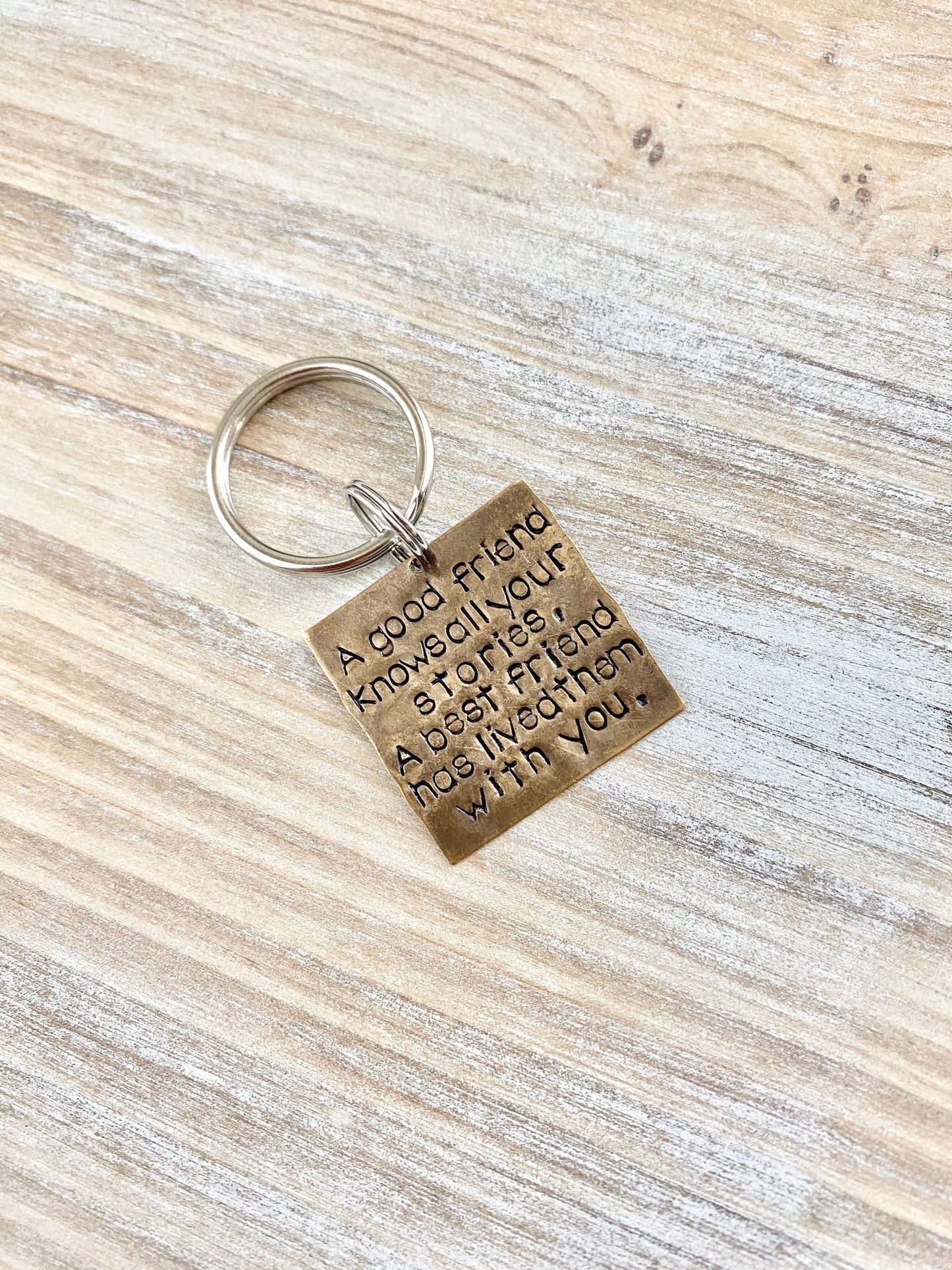 Best Friends Forever Best Friend Keychain Friend Keychain Personalized Keychain Handstamped Keychain Gift for Best Friend Friend Gift