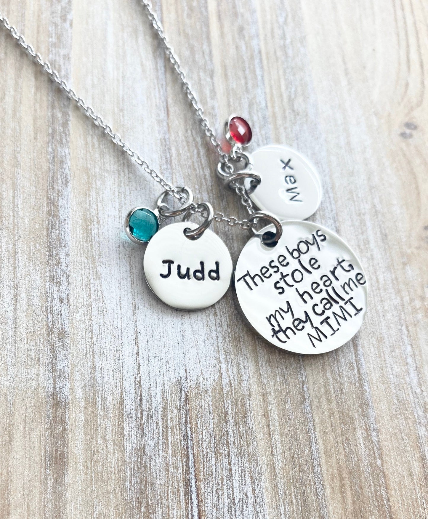 There's these boys who stole my heart Mom Necklace Personalize Jewelry Mothers Day Gift Grandma Jewelry Custom