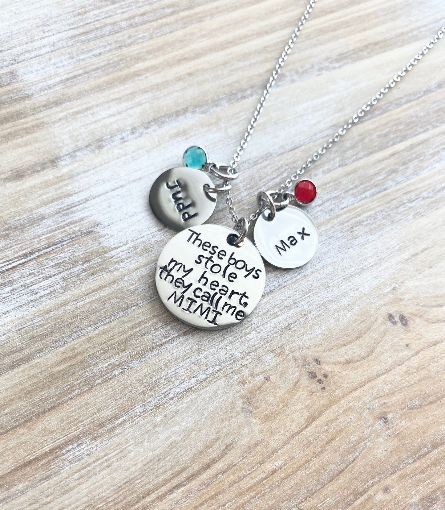 There's these boys who stole my heart Mom Necklace Personalize Jewelry Mothers Day Gift Grandma Jewelry Custom