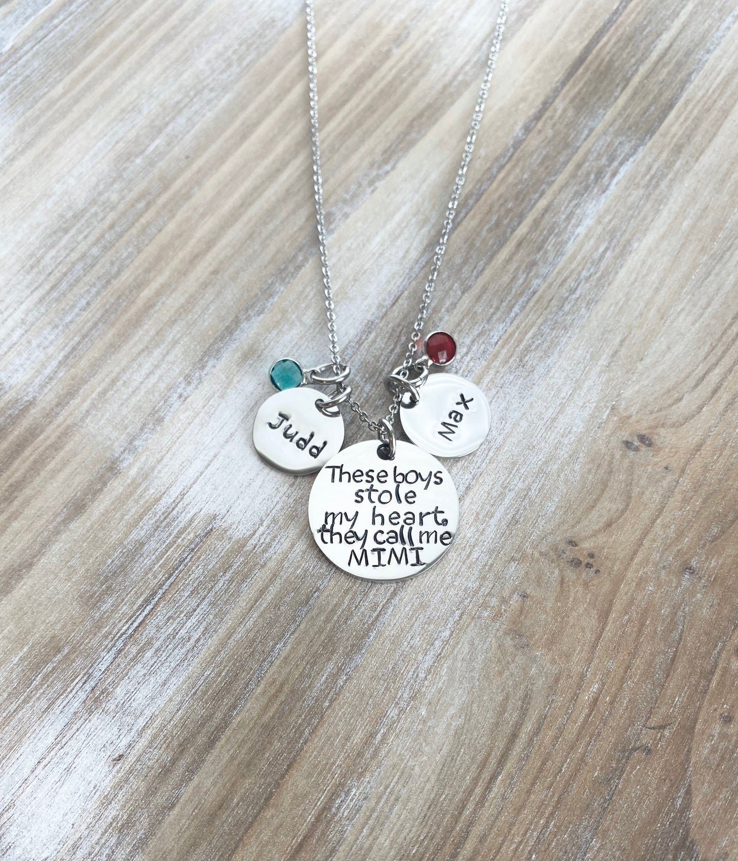There's these boys who stole my heart Mom Necklace Personalize Jewelry Mothers Day Gift Grandma Jewelry Custom