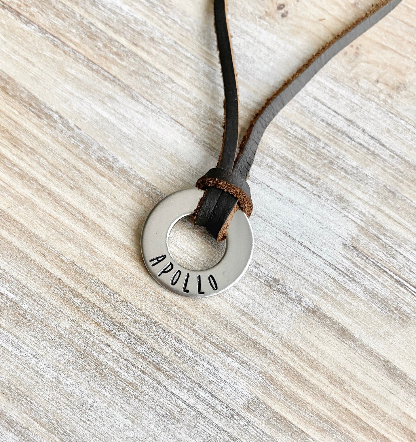 Boys Necklace Washer Necklace Boys Jewelry Leather Necklace Toddler Jewelry Boy Birthday Gift Son Easter Gift Boys Washer Jewelry