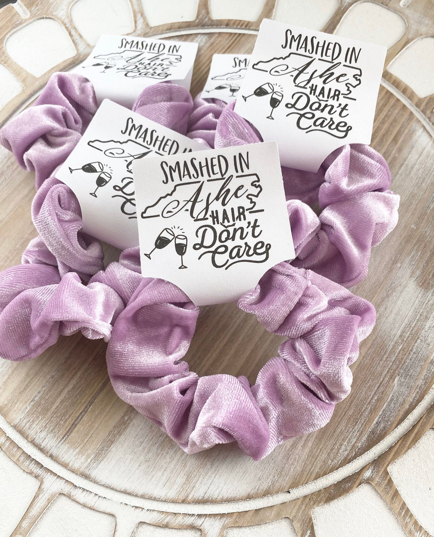Smashed in Ashe Velvet Scrunchie: Bachelorette Party Favor