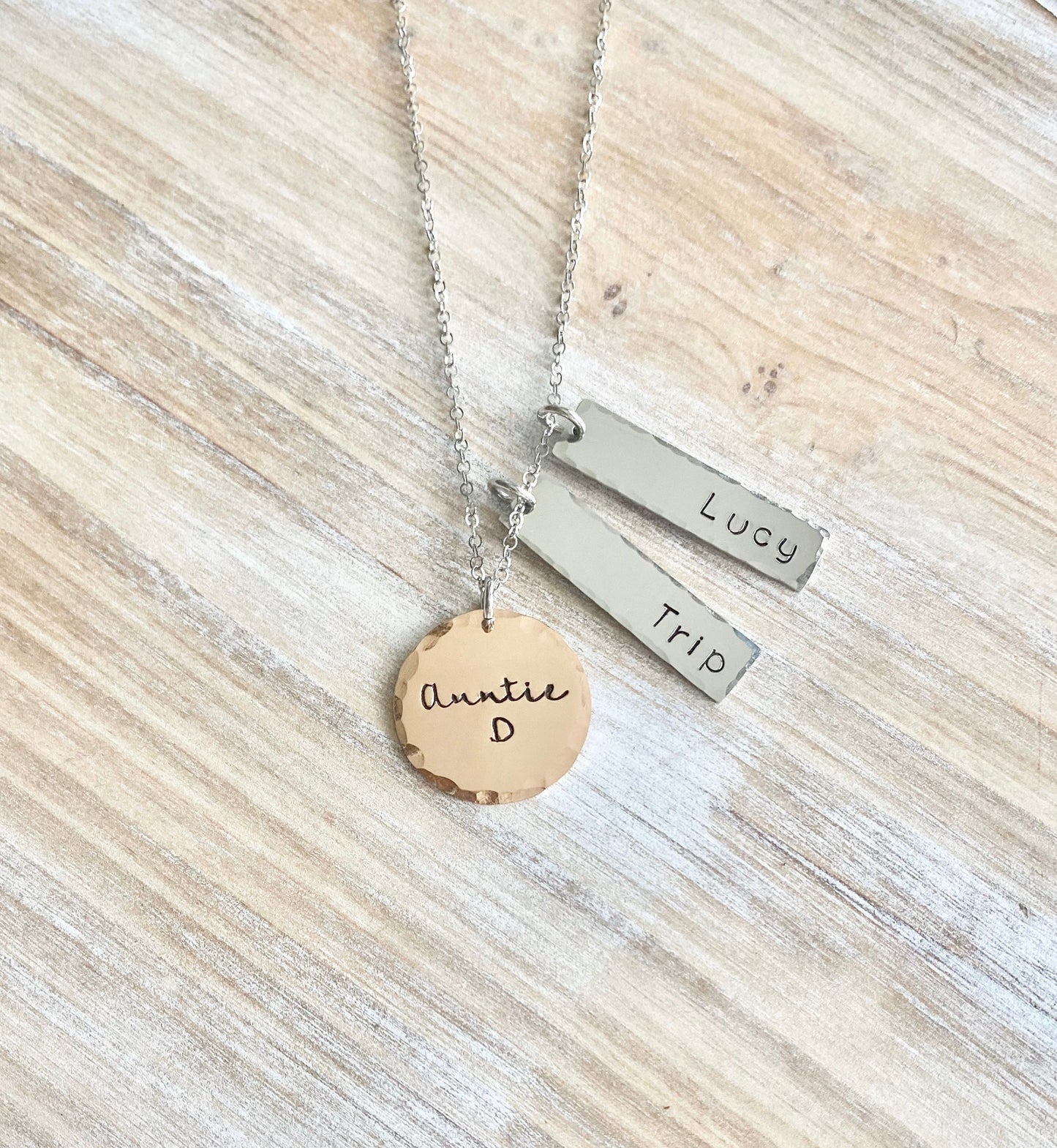 Auntie Gift Necklace Silver Aunt Necklace Aunt Gift Custom Aunt Jewelry Gift for Aunts Personalized Aunt Necklace Auntie Jewelry