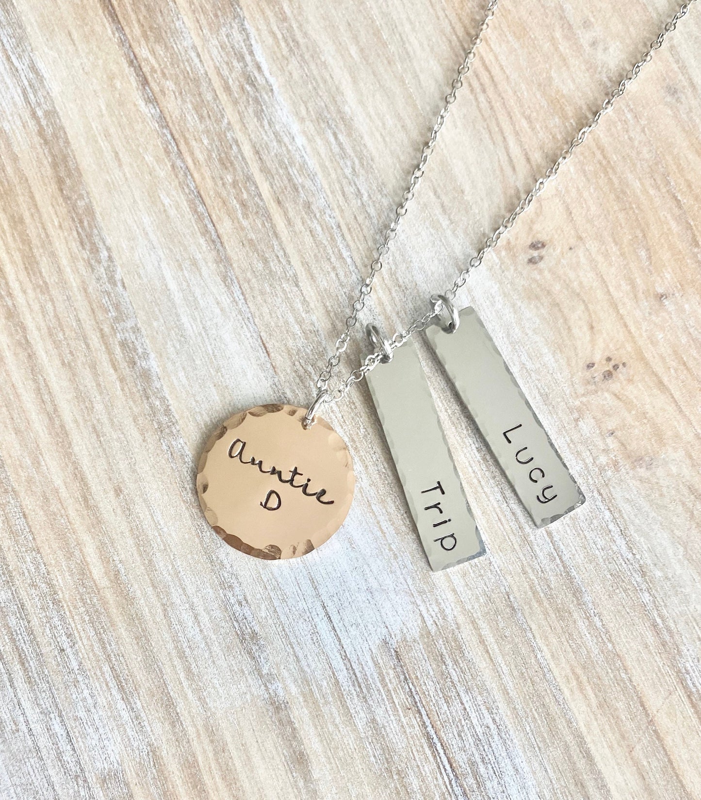 Auntie Gift Necklace Silver Aunt Necklace Aunt Gift Custom Aunt Jewelry Gift for Aunts Personalized Aunt Necklace Auntie Jewelry