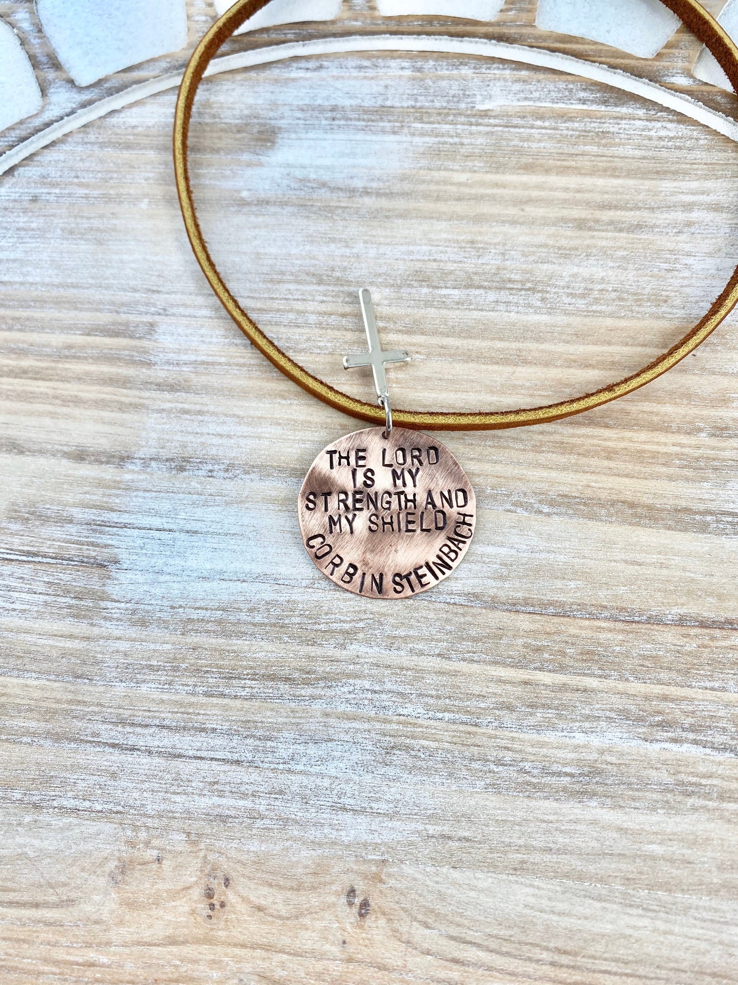 Boys Leather Necklace Boys Necklace Boys Jewelry Cross Necklace Toddler Jewelry Boy Birthday Gift Son Easter Gift Lord is my Strength