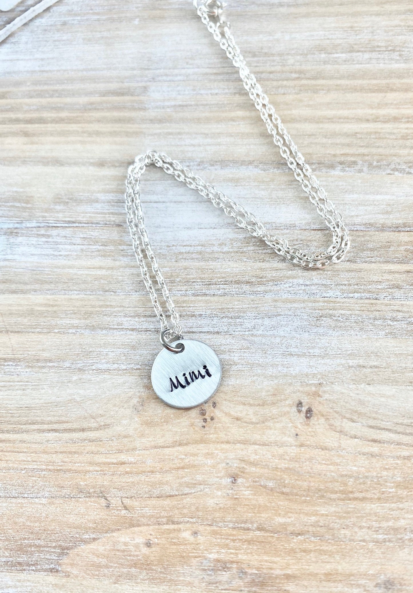 Mimi Necklace Grandma Necklace Personalized Necklace Personalized Jewelry Handstamped Necklace Custom Necklace New Grandma Gift Mimi Jewelry