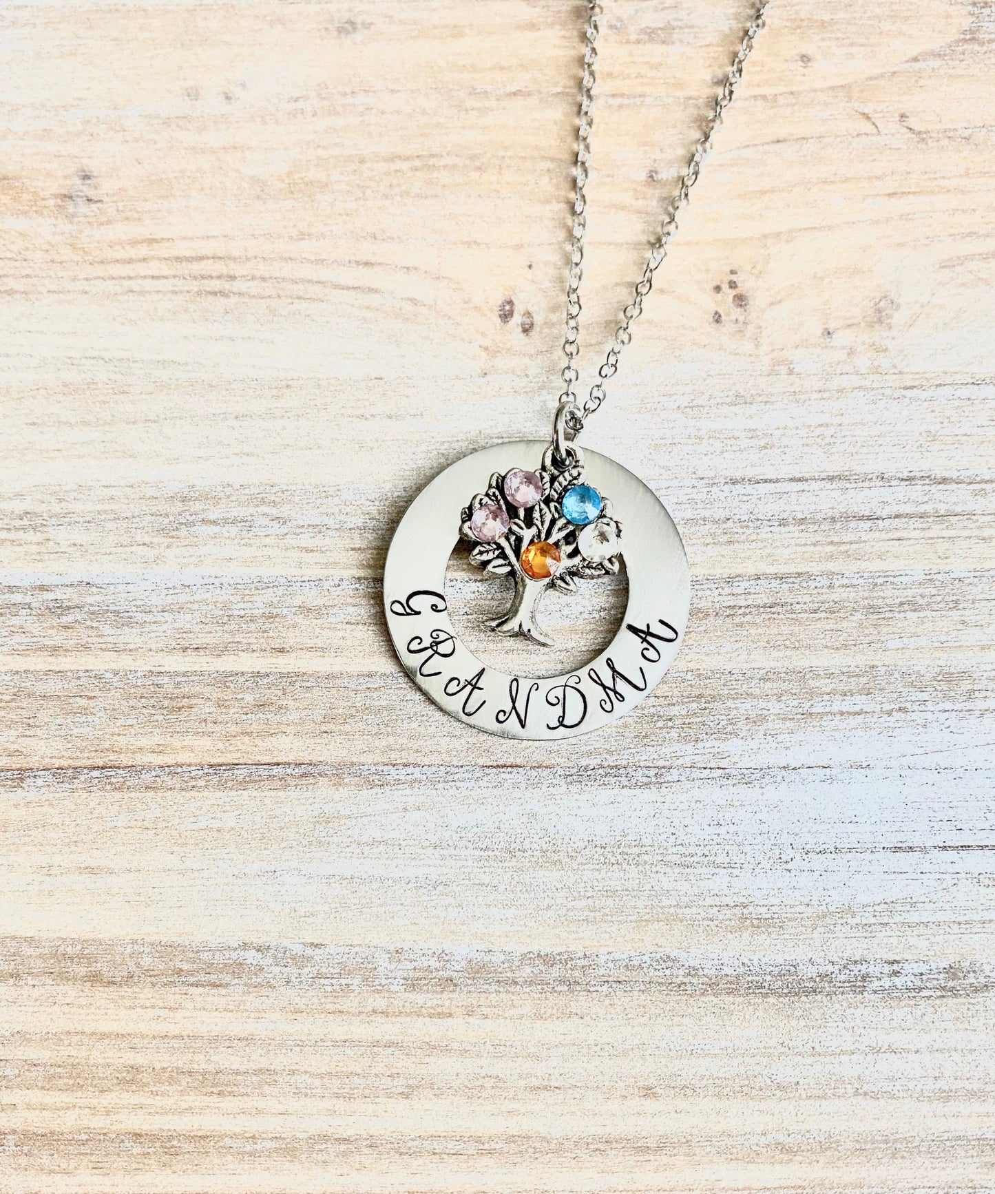 Grandma Birthstone Necklace,Mothers Day Gift, Grandma Necklace, Family Tree Birthstone,Necklace For Grandma,Grandma Necklace,Grandma Gift