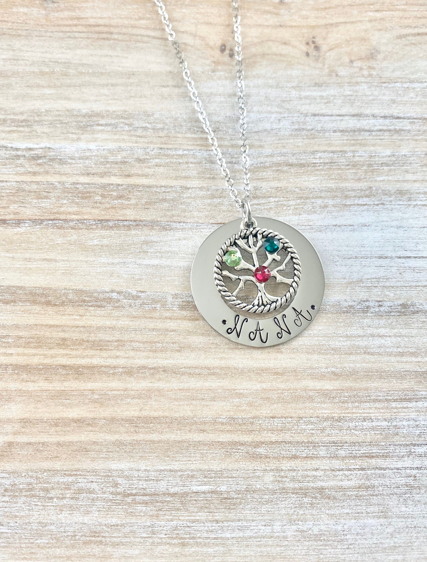 Nana Necklace, Family Tree With Birthstones, Grandma Necklace,Necklace For Nana,Nana Necklace,Gift For Nana,Mothers Day Necklace, Nana Gift