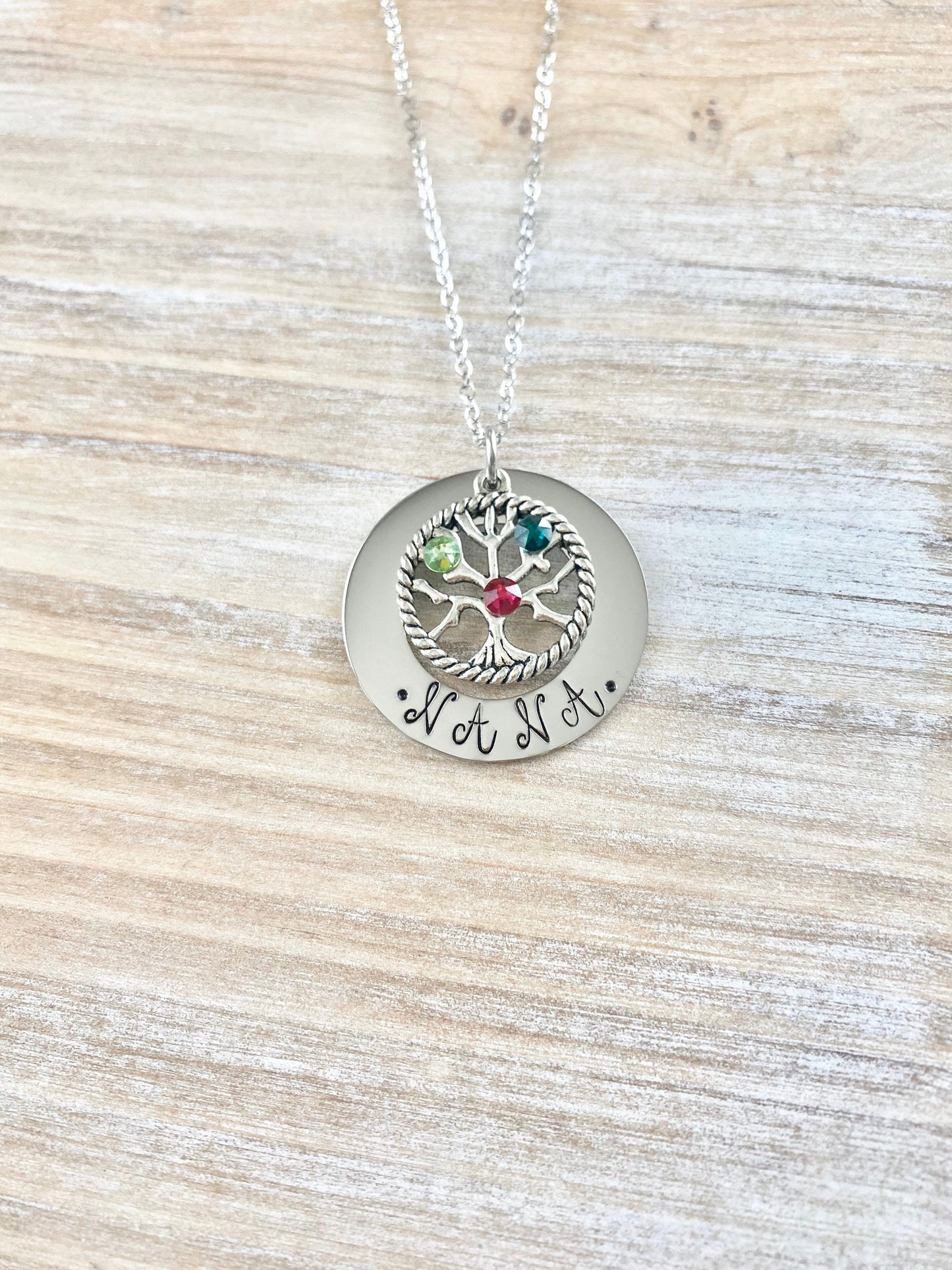 Nana Necklace, Family Tree With Birthstones, Grandma Necklace,Necklace For Nana,Nana Necklace,Gift For Nana,Mothers Day Necklace, Nana Gift
