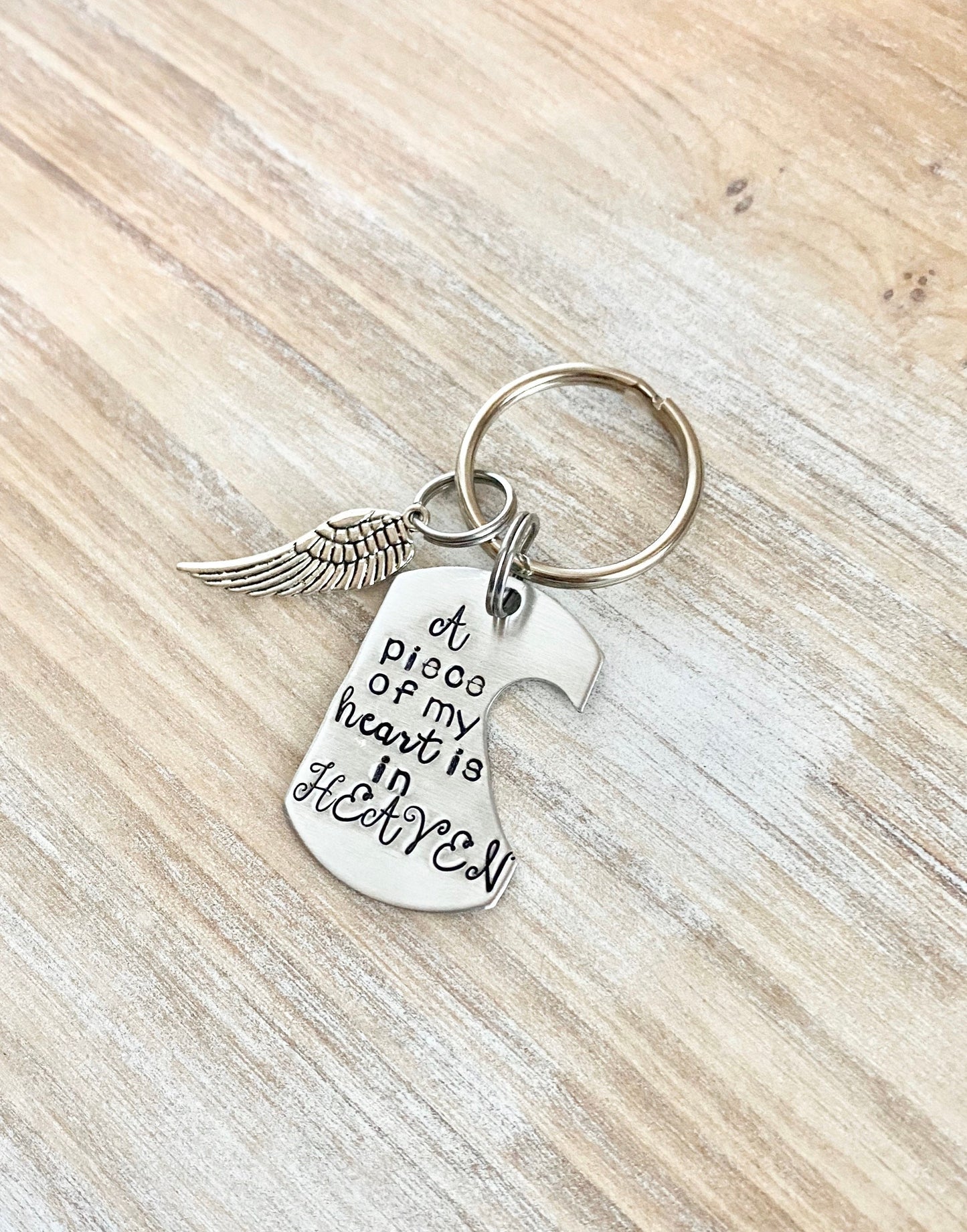 A Piece of my Heart is in Heaven keychain,Loss Of Loved One Keychain, Memorial Keychain, Loss of Father, Loss Of Mother, Sympathy Keychain