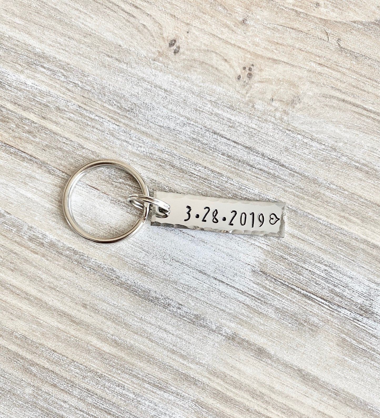 Date Keychain Custom Couple Keychain Anniversary Gift for him Anniversary Keychain Personalized Gift For Boyfriend Valentine's Day Gifts