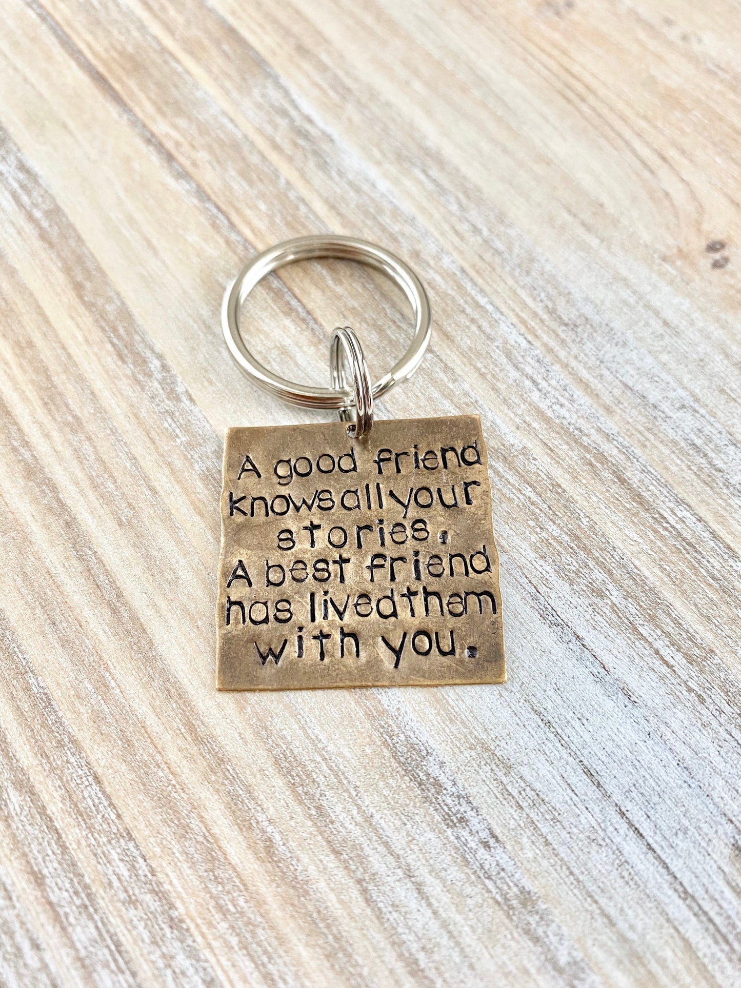 Best Friends Forever Best Friend Keychain Friend Keychain Personalized Keychain Handstamped Keychain Gift for Best Friend Friend Gift