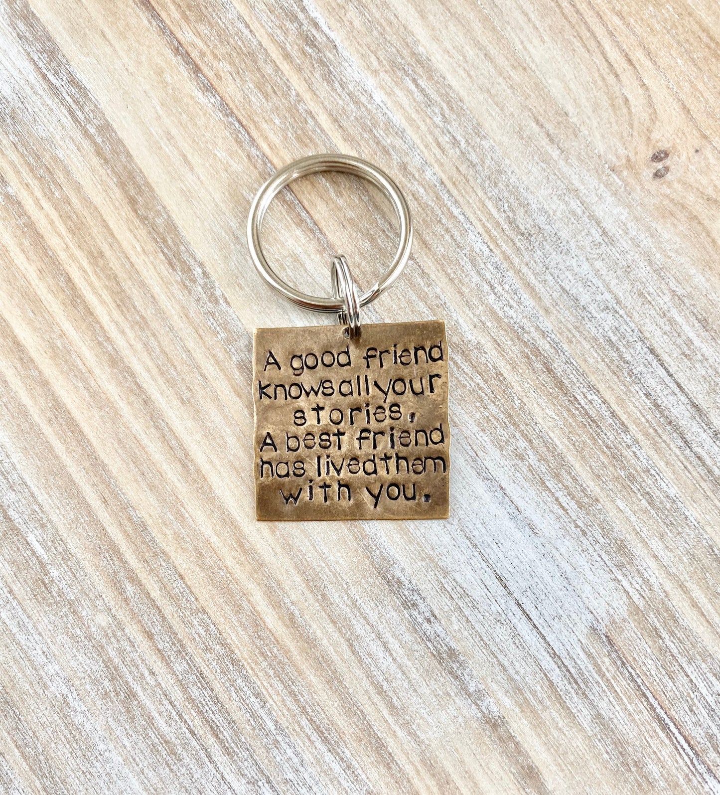 Best Friends Forever Best Friend Keychain Friend Keychain Personalized Keychain Handstamped Keychain Gift for Best Friend Friend Gift