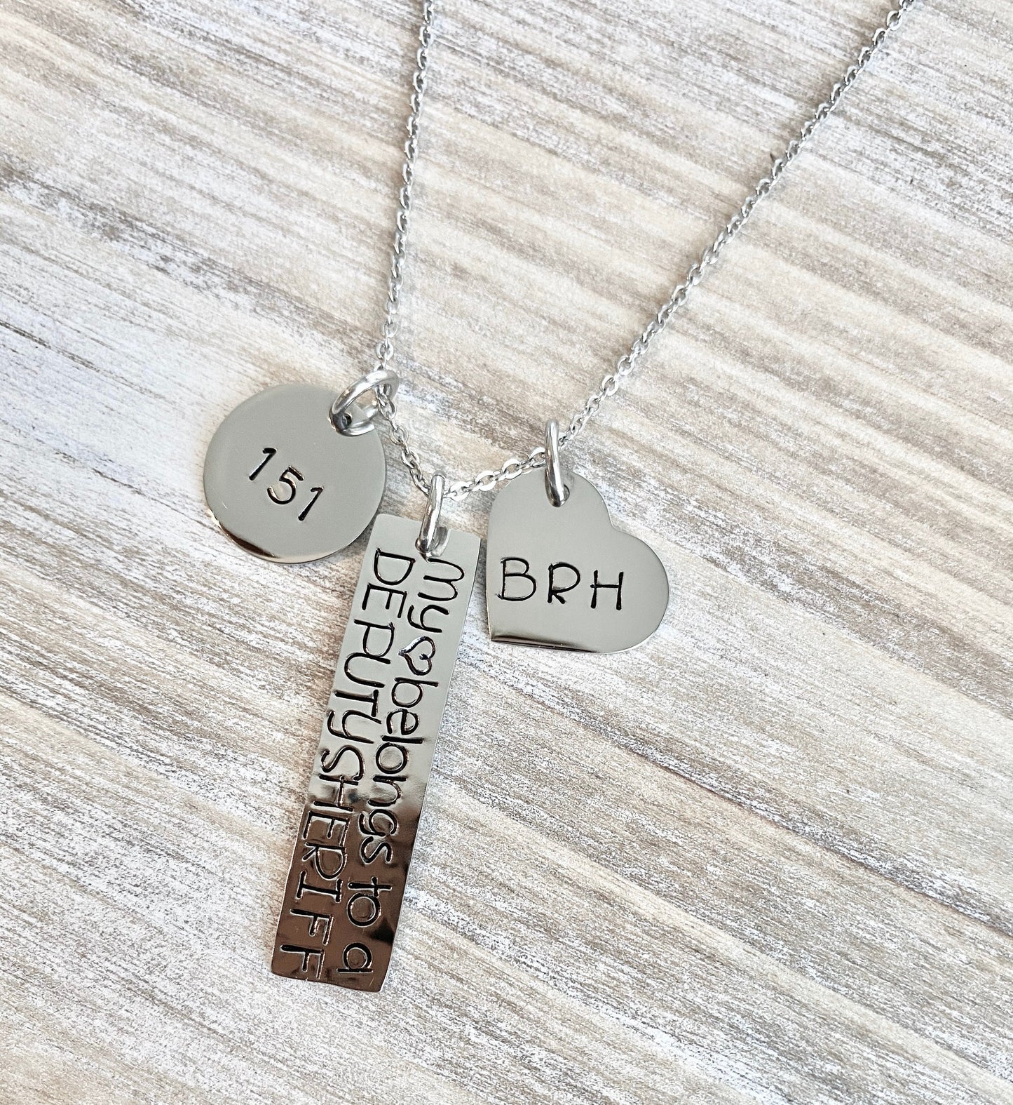 Deputy Sheriff Necklace Deputy Sheriff Wife Police Badge Law Enforcement Gift Deputy Sheriff Mom Law Enforcement Necklace Sheriff Badge