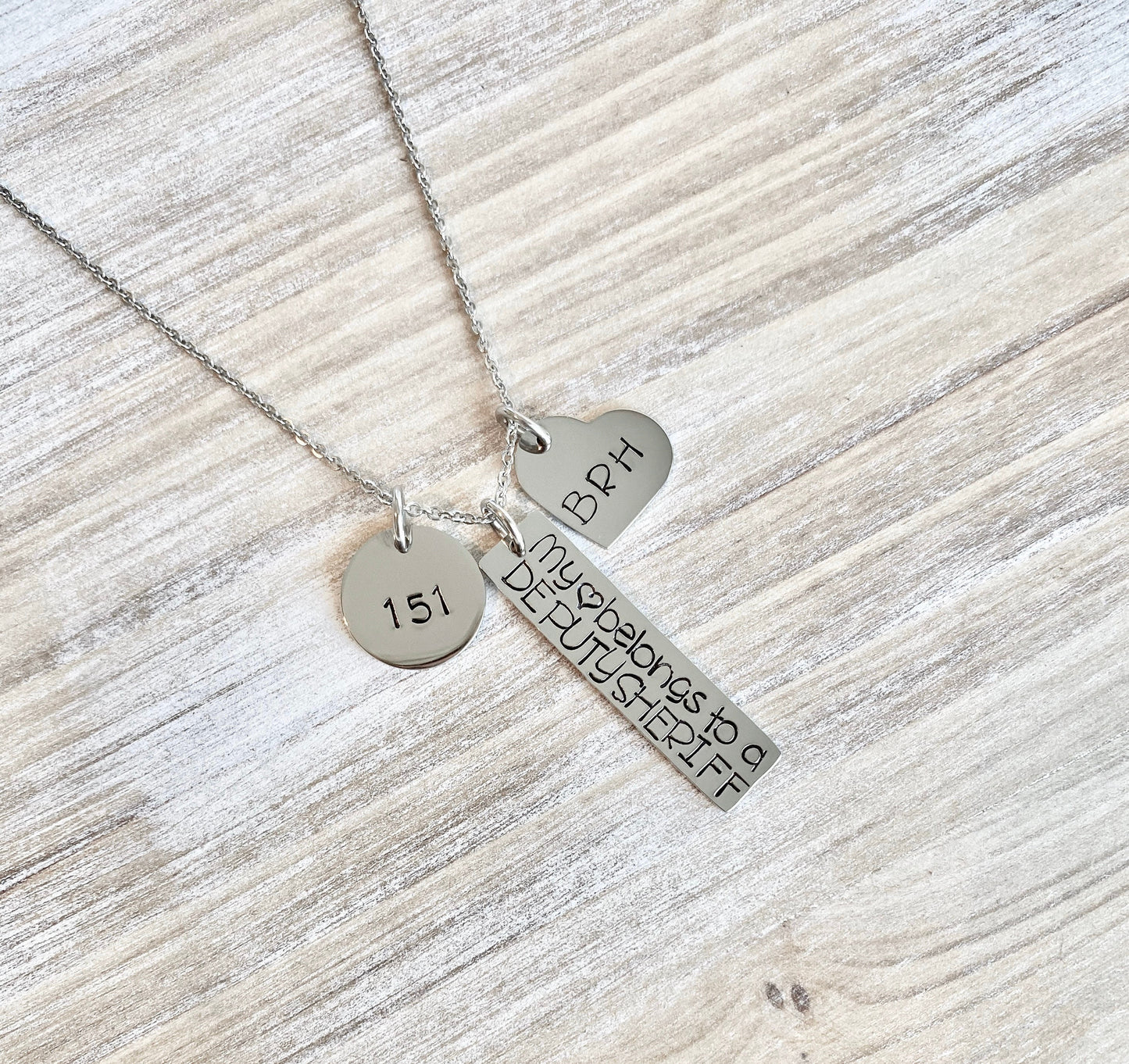 Deputy Sheriff Necklace Deputy Sheriff Wife Police Badge Law Enforcement Gift Deputy Sheriff Mom Law Enforcement Necklace Sheriff Badge