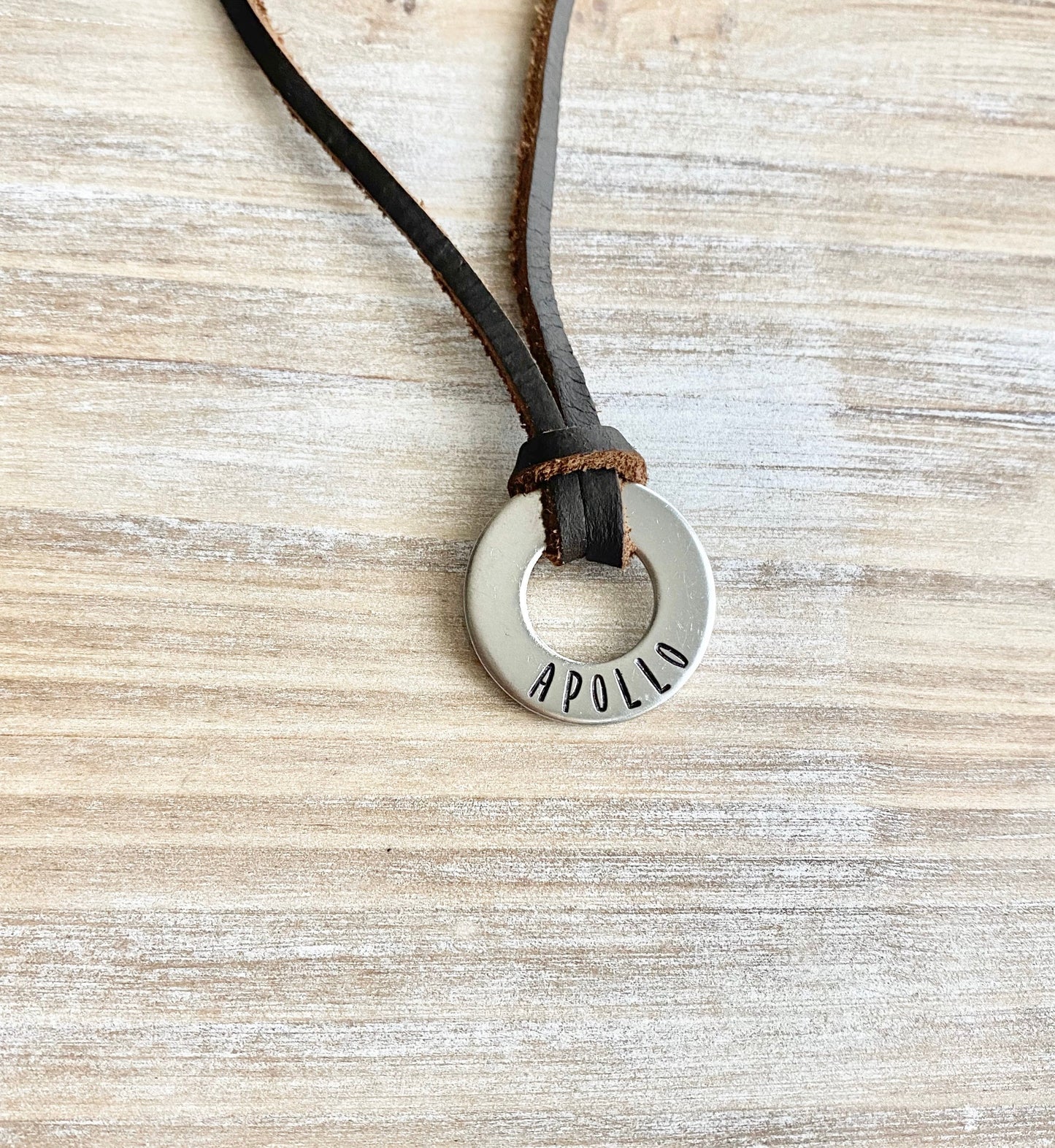 Boys Necklace Washer Necklace Boys Jewelry Leather Necklace Toddler Jewelry Boy Birthday Gift Son Easter Gift Boys Washer Jewelry