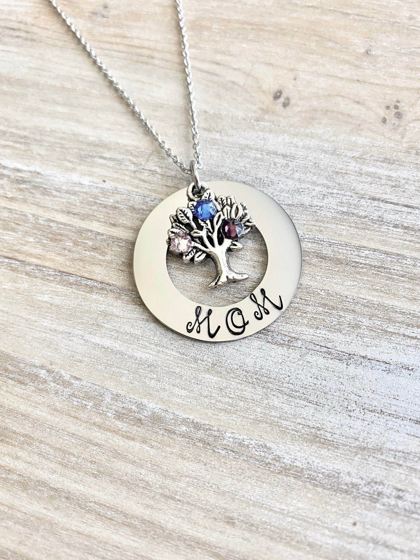 Mom Birthstone Necklace,Mothers Day Gift, Mom Necklace, Family Tree Birthstone,Necklace For Mom, Mommy Necklace, Mom Gift, Mom Jewelry