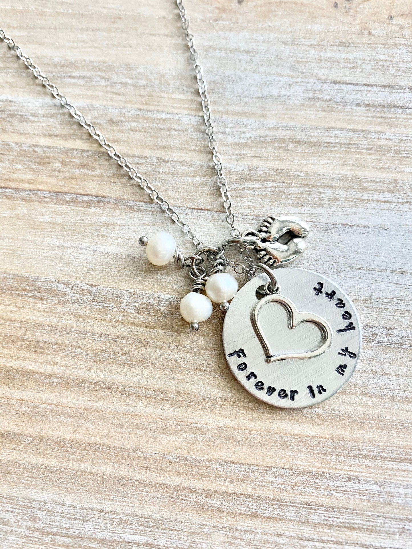 Infant Loss Necklace Forever in my heart Necklace Sympathy Gift Sympathy Necklace Memorial Necklace Memorial Jewelry Miscarriage Necklace