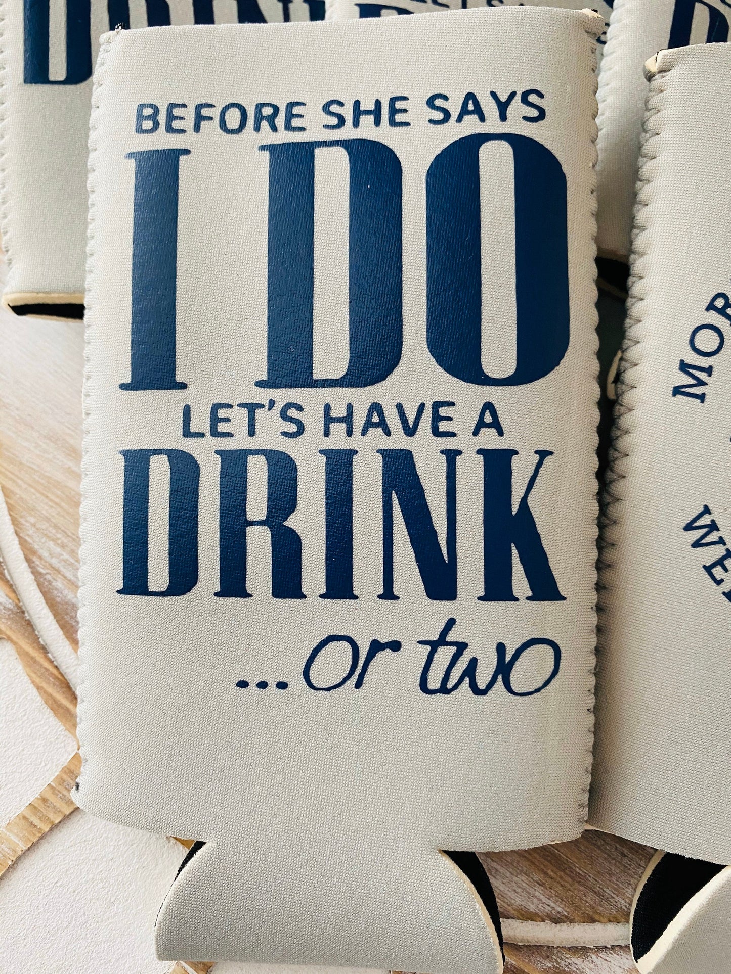 Personalized Bachelorette Party Can Cooler: Skinny Can Sleeves