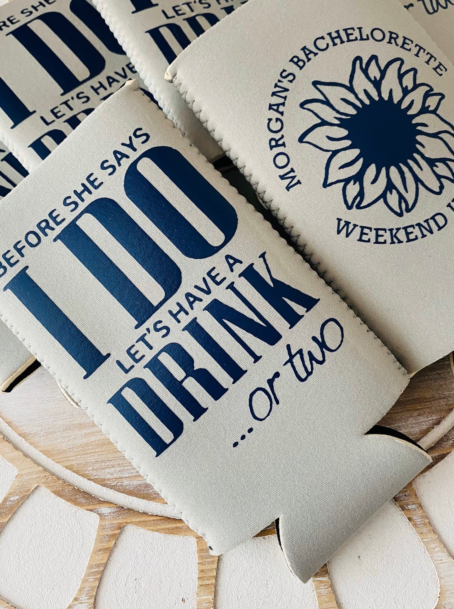 Personalized Bachelorette Party Can Cooler: Skinny Can Sleeves