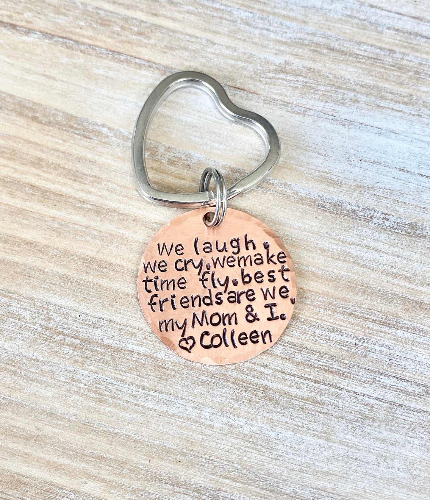 Personalized Keychain Gifts For Mom | We Laugh Keychain | Gifts For Grandma | Mom Keychain Copper Keychains For Mom | Gift For Mom